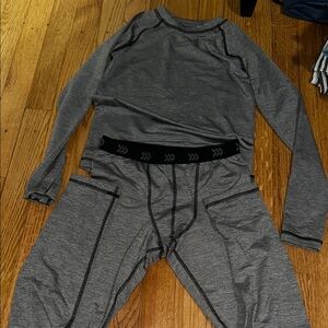 Gray Long Sleeve and Pants Set